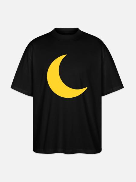 Mond Sichel Gelb - Stanley/Stella Oversized Unisex Bio T-Shirt Blaster 2.0 - Schwarz