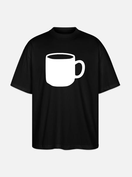 White Mug Gift - Stanley/Stella Oversized Unisex Organic T-shirt Blaster 2.0 - black