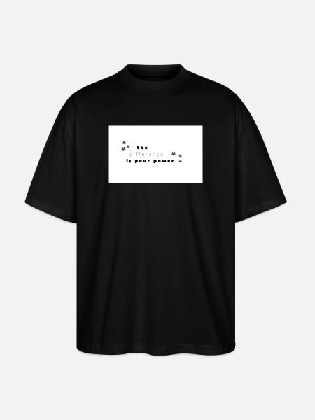 difference - Stanley/Stella Oversized Unisex Bio T-Shirt Blaster 2.0 - Schwarz