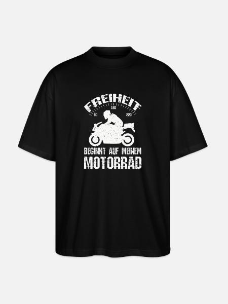 Freiheit Motorrad - Stanley/Stella Oversized Unisex Bio T-Shirt Blaster 2.0 - Schwarz