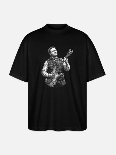 Theodore Roosevelt Taft Gitarre - Stanley/Stella Oversized Unisex Bio T-Shirt Blaster 2.0 - Schwarz