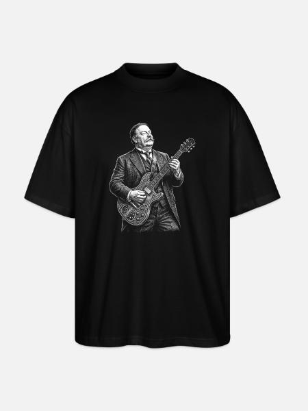 William Howard Taft Guitar - Stanley/Stella Oversized Unisex Organic T-shirt Blaster 2.0 - black