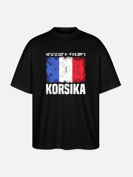 Korsika Reise - Stanley/Stella Oversized Unisex Bio T-Shirt Blaster 2.0 - Schwarz