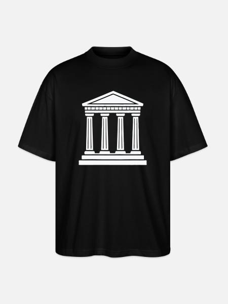 Classic Temple Pillars Silhouette - Stanley/Stella Oversized Unisex Organic T-shirt Blaster 2.0 - black