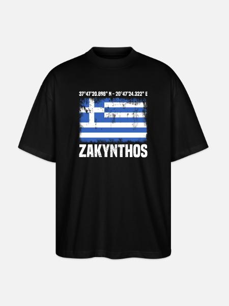 Zakynthos Coordinates - Stanley/Stella Oversized Unisex Organic T-shirt Blaster 2.0 - black