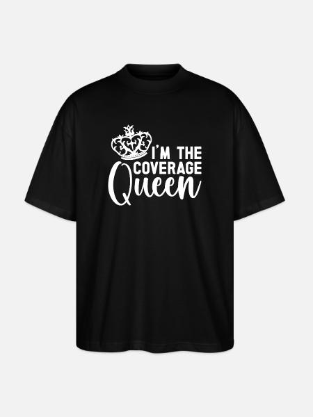 Insurance Agent Costume Coverage Queen Medicare - Stanley/Stella Oversized Unisex Bio T-Shirt Blaster 2.0 - Schwarz