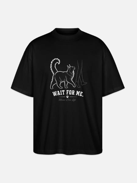 Maine Coon – Attendez-moi - T-shirt bio Blaster 2.0 coupe oversize Stanley/Stella Unisexe - noir