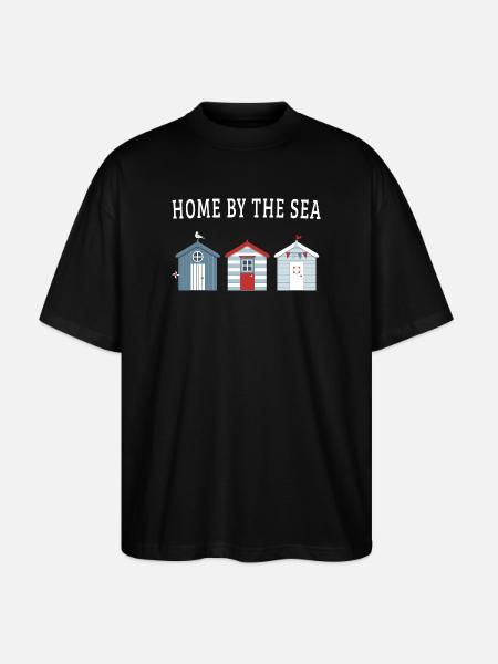 Home by the Sea – Beach Houses - Stanley/Stella Oversized Unisex Organic T-shirt Blaster 2.0 - black