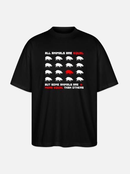 All animals are equal 2 - Stanley/Stella Oversized Unisex Organic T-shirt Blaster 2.0 - black