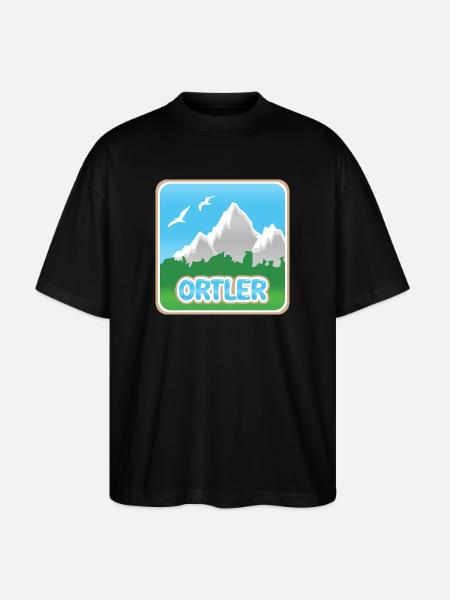 Ortler as a mountain - Stanley/Stella Oversized Unisex Organic T-shirt Blaster 2.0 - black