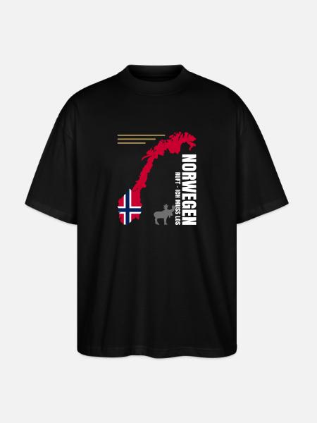 Émigration de Norvège - T-shirt bio Blaster 2.0 coupe oversize Stanley/Stella Unisexe - noir