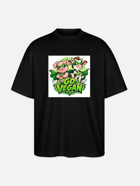 Adoptez les super-héros véganes - T-shirt bio Blaster 2.0 coupe oversize Stanley/Stella Unisexe - noir