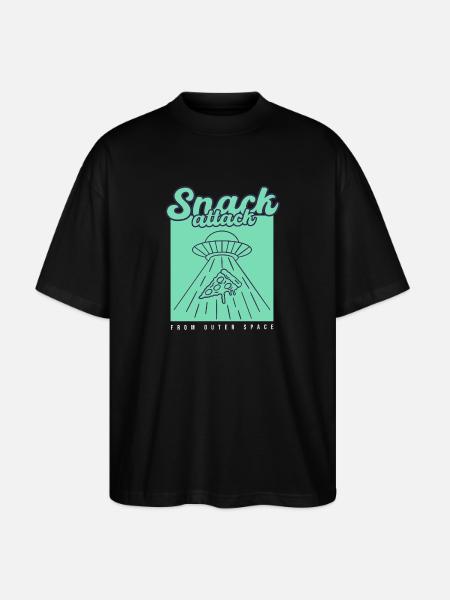 UFO Pizza Snack - Stanley/Stella Oversized Unisex Bio T-Shirt Blaster 2.0 - Schwarz
