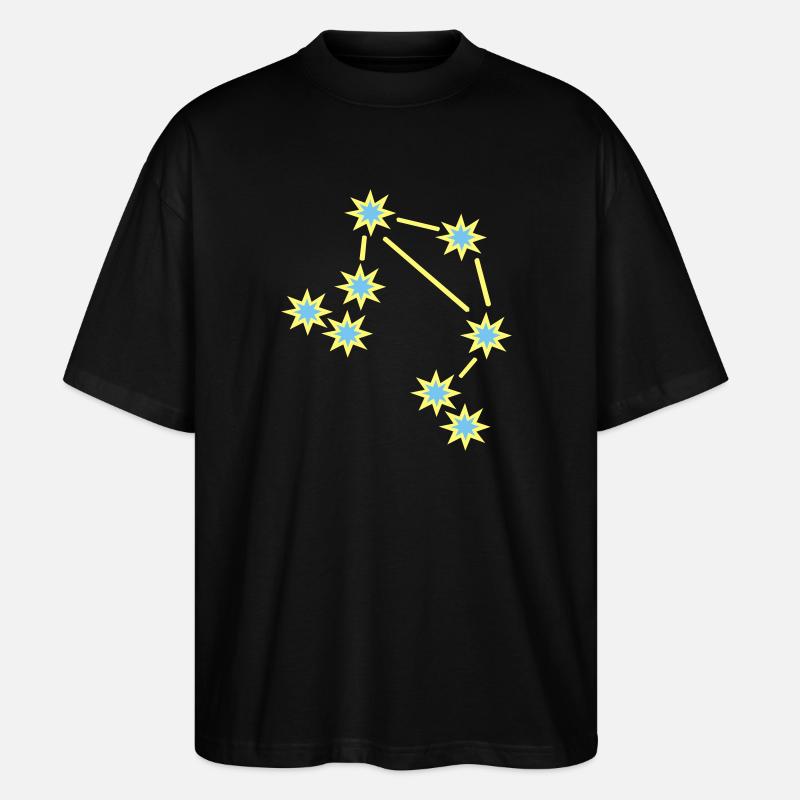 Sternzeichen Waage - Stanley/Stella Oversized Unisex Bio T-Shirt Blaster 2.0 - Schwarz