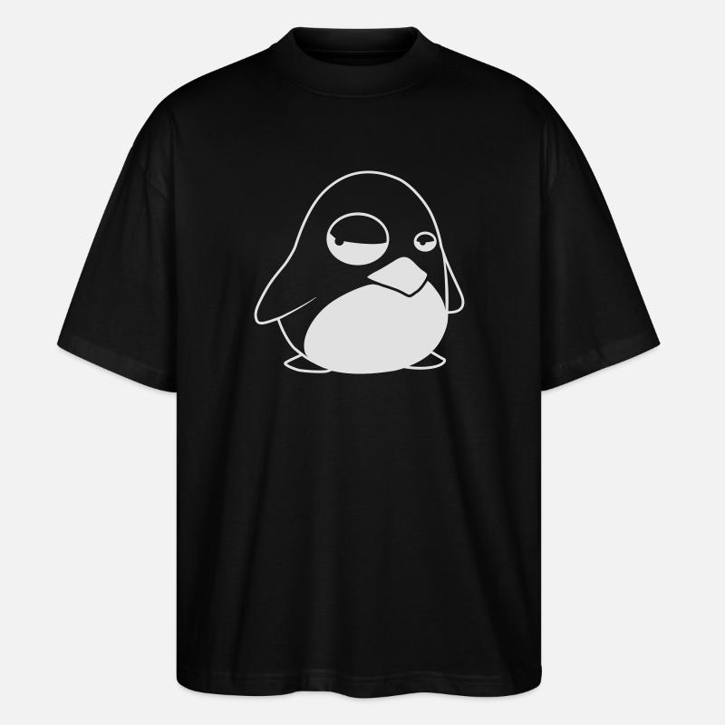 TUX Penguin, LINUX - T-shirt bio Blaster 2.0 coupe oversize Stanley/Stella Unisexe - noir