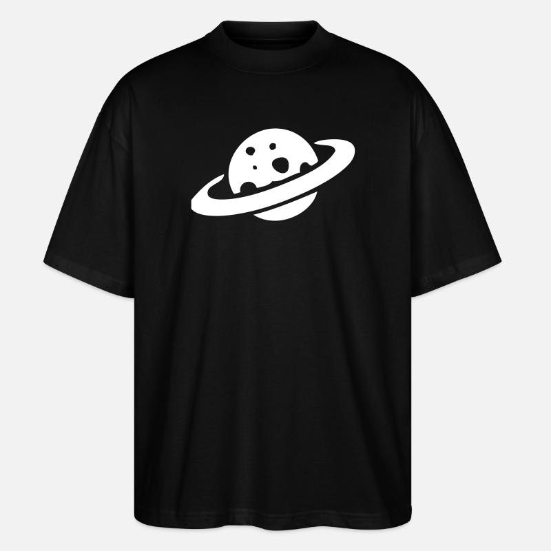 Fromage planète Saturne - T-shirt bio Blaster 2.0 coupe oversize Stanley/Stella Unisexe - noir