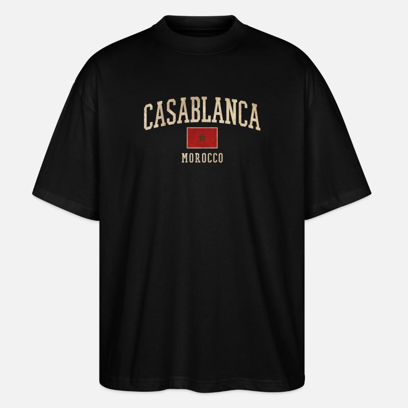 Casablanca Morokko Emblem - Stanley/Stella Oversized Unisex Bio T-Shirt Blaster 2.0 - Schwarz
