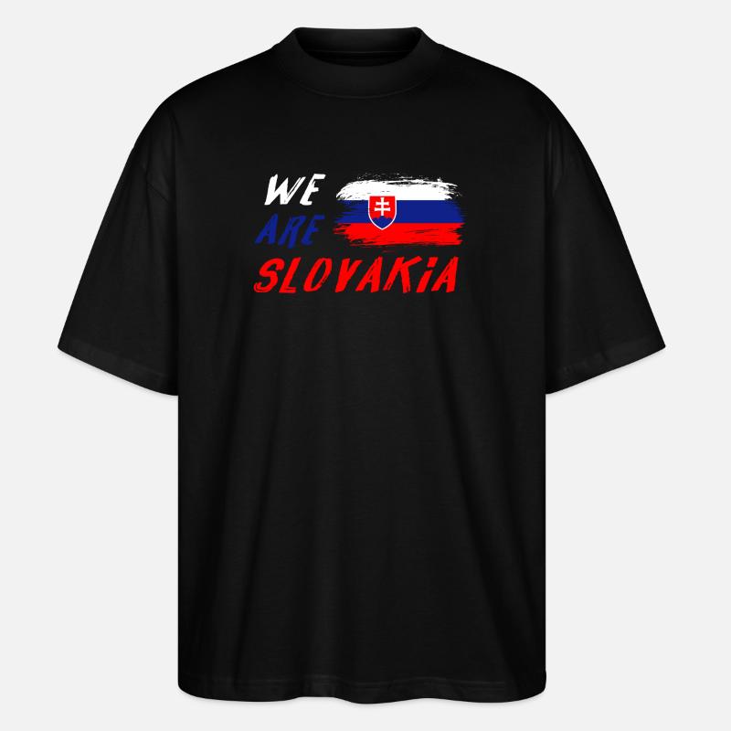Wir sind Slowakei - Stanley/Stella Oversized Unisex Bio T-Shirt Blaster 2.0 - Schwarz
