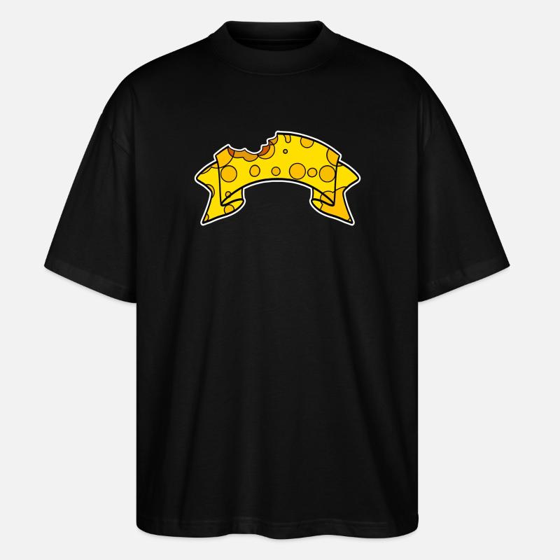 Banner Käse - Stanley/Stella Oversized Unisex Bio T-Shirt Blaster 2.0 - Schwarz