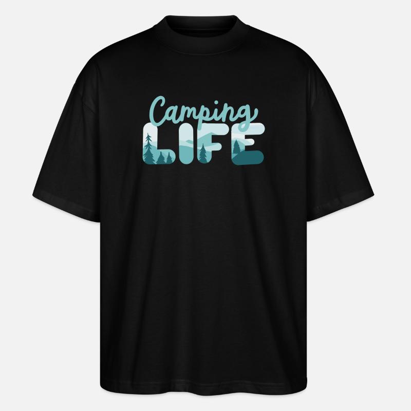 Camping Camper - Stanley/Stella Oversized Unisex Bio T-Shirt Blaster 2.0 - Schwarz
