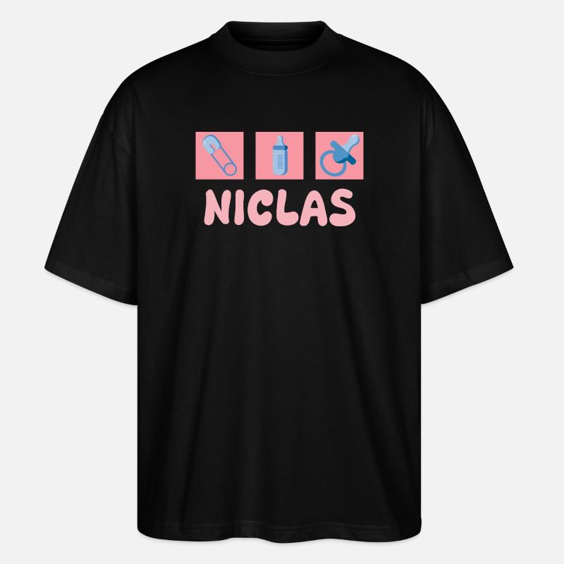 Niclas - Stanley/Stella Oversized Unisex Bio T-Shirt Blaster 2.0 - Schwarz