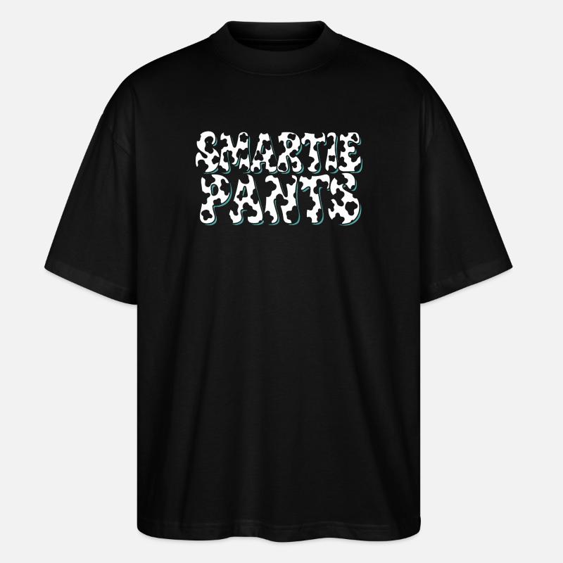 Blasen-Graffiti mit Türkis-Außenlinie - Stanley/Stella Oversized Unisex Bio T-Shirt Blaster 2.0 - Schwarz