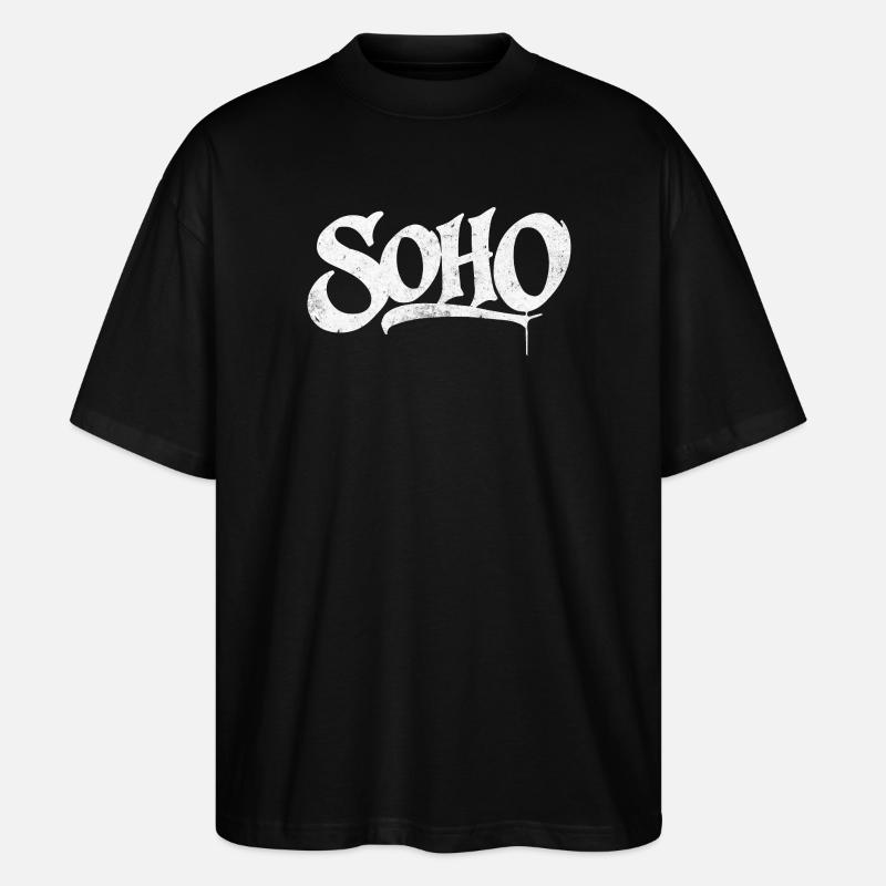 Conception de t-shirts graffiti Soho - T-shirt bio Blaster 2.0 coupe oversize Stanley/Stella Unisexe - noir