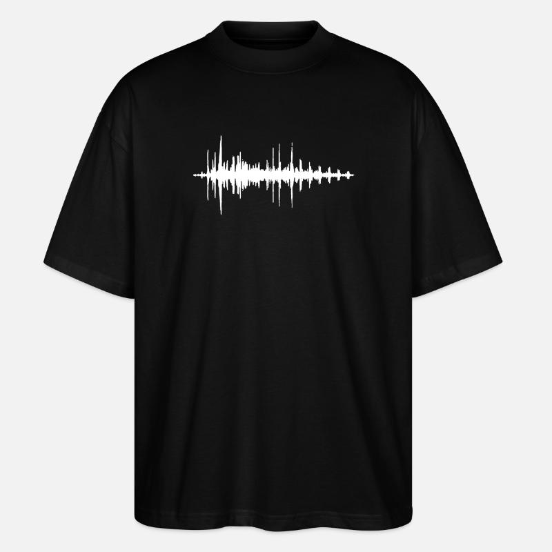 Audio Engineer Herzschlag-Hemd - Stanley/Stella Oversized Unisex Bio T-Shirt Blaster 2.0 - Schwarz