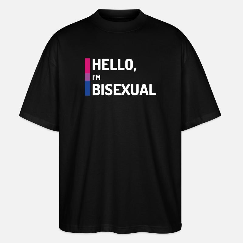 Hallo, ich bin bisexuell - Stanley/Stella Oversized Unisex Bio T-Shirt Blaster 2.0 - Schwarz