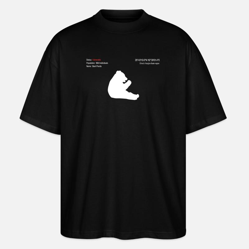 Panda - T-shirt bio Blaster 2.0 coupe oversize Stanley/Stella Unisexe - noir