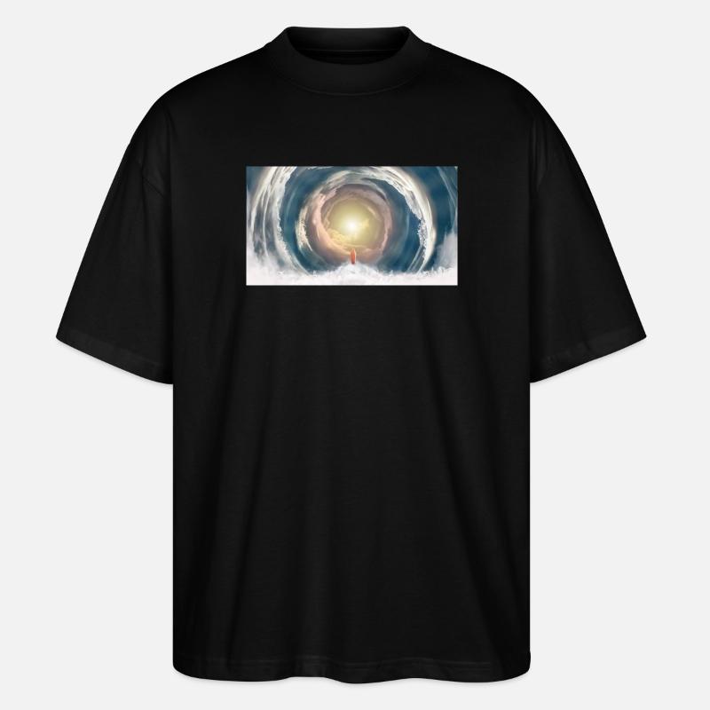 Faisceau de lumière céleste - T-shirt bio Blaster 2.0 coupe oversize Stanley/Stella Unisexe - noir