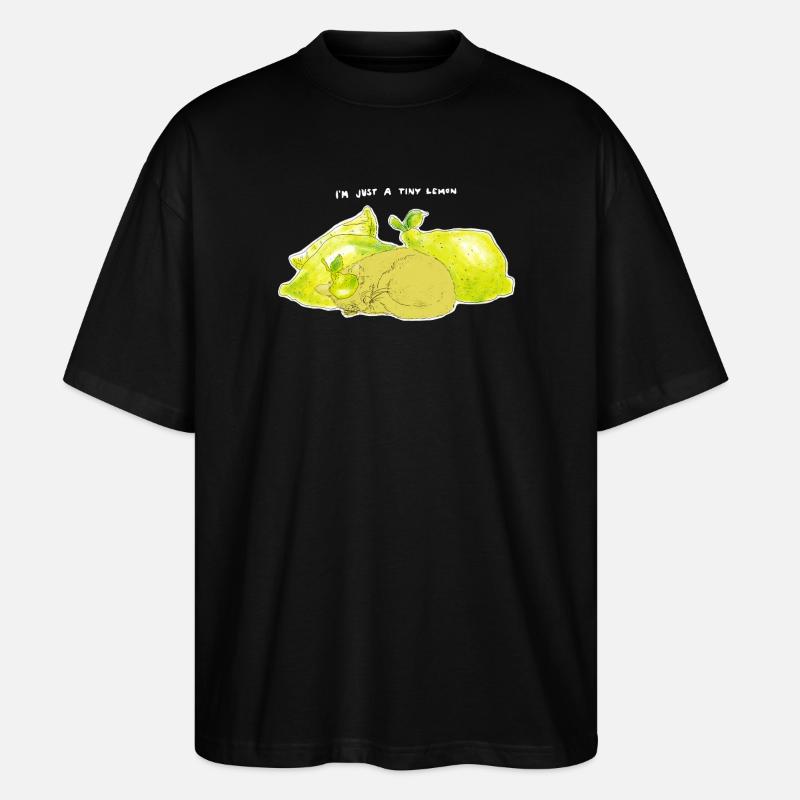 JUSTE UN TOUT PETIT CITRON - T-shirt bio Blaster 2.0 coupe oversize Stanley/Stella Unisexe - noir