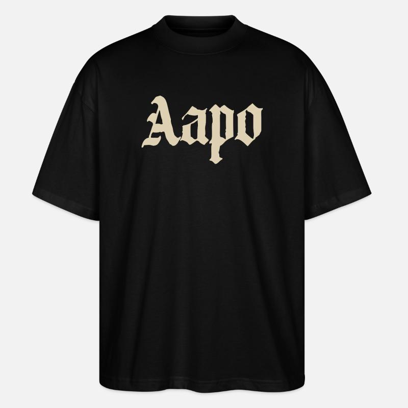 Aapo Gothic Name - Stanley/Stella Oversized Unisex Bio T-Shirt Blaster 2.0 - Schwarz