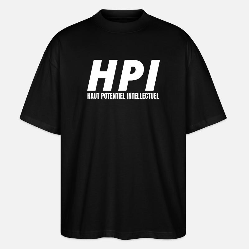surdoué, quotient intellectuel, QI - T-shirt bio Blaster 2.0 coupe oversize Stanley/Stella Unisexe - noir