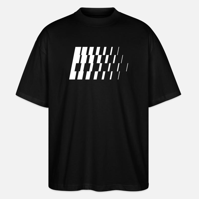 Monochrome diagonale Schrägstriche - Stanley/Stella Oversized Unisex Bio T-Shirt Blaster 2.0 - Schwarz