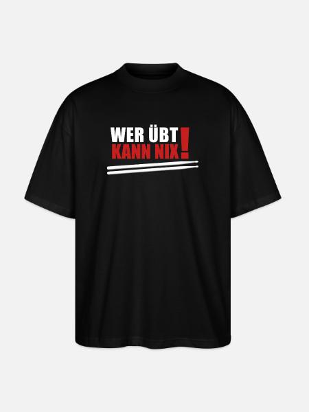 Who practices can't do anything - Stanley/Stella Oversized Unisex Organic T-shirt Blaster 2.0 - black