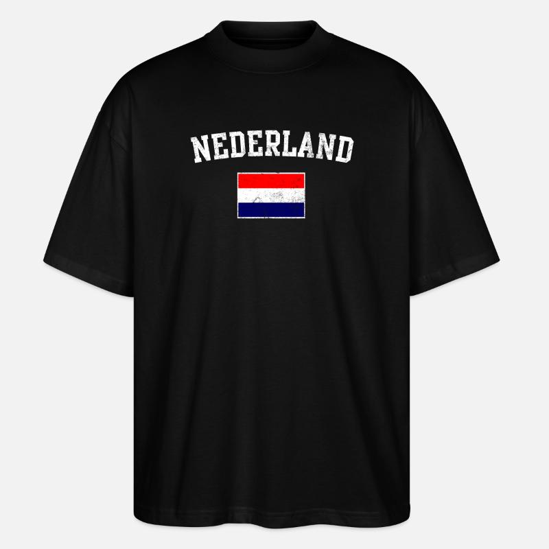 Nederland Arc-Flagge - Stanley/Stella Oversized Unisex Bio T-Shirt Blaster 2.0 - Schwarz