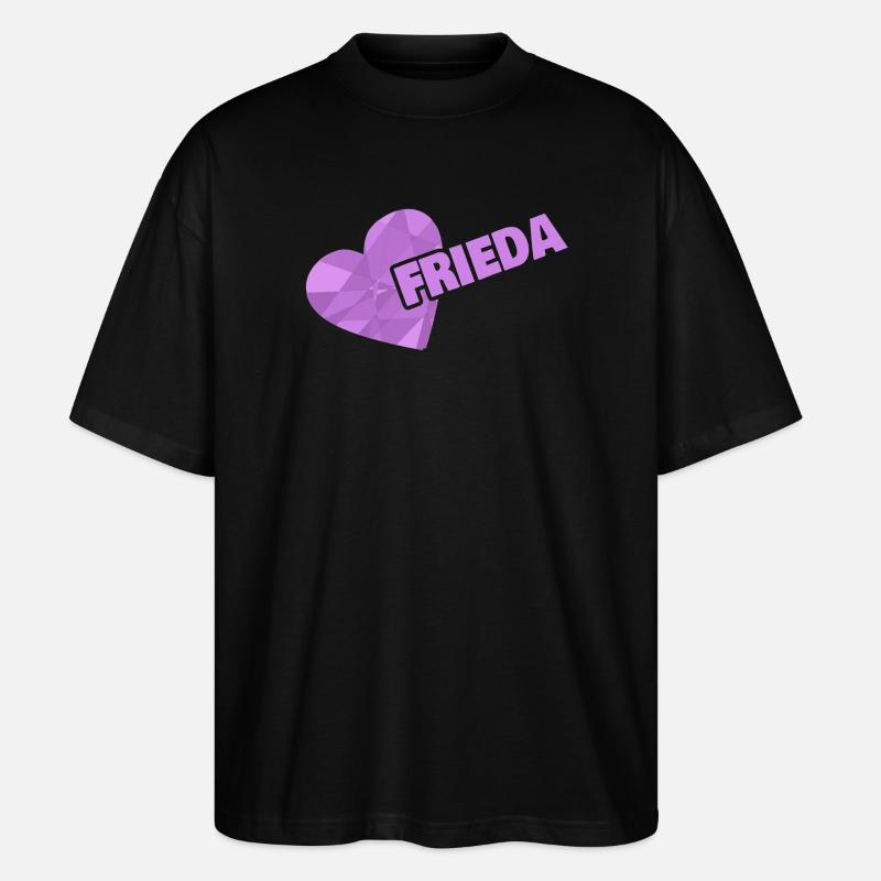 Frieda als Krone - Stanley/Stella Oversized Unisex Bio T-Shirt Blaster 2.0 - Schwarz