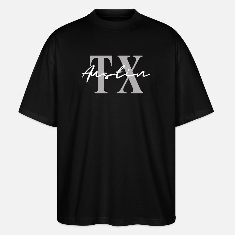 Austin, Texas, Texas - Stanley/Stella Oversized Unisex Bio T-Shirt Blaster 2.0 - Schwarz