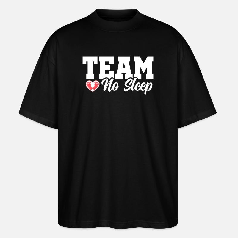 Team No Sleep - Stanley/Stella Oversized Unisex Bio T-Shirt Blaster 2.0 - Schwarz