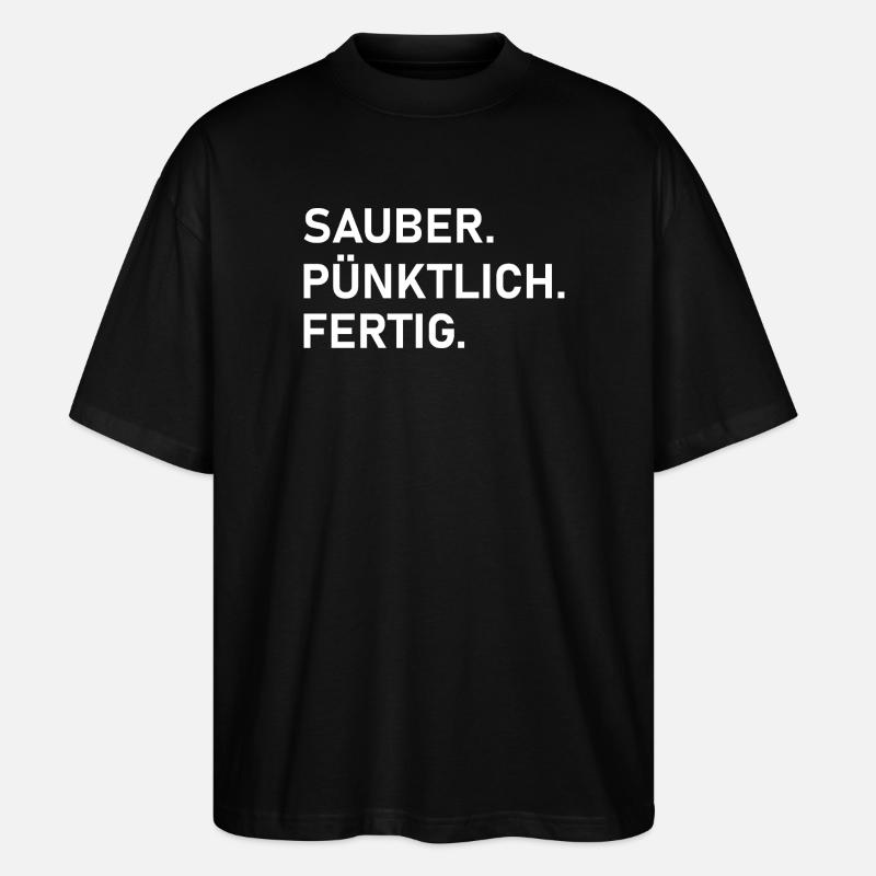 Propre. A temps. Travail professionnel. - T-shirt bio Blaster 2.0 coupe oversize Stanley/Stella Unisexe - noir