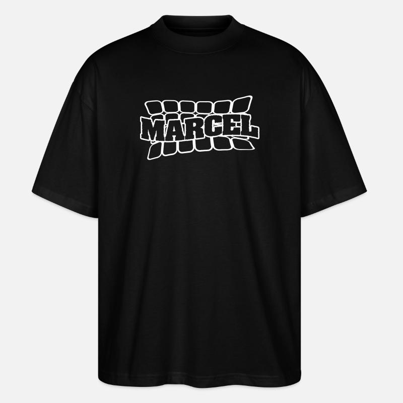 First name Marcel - Stanley/Stella Oversized Unisex Organic T-shirt Blaster 2.0 - black