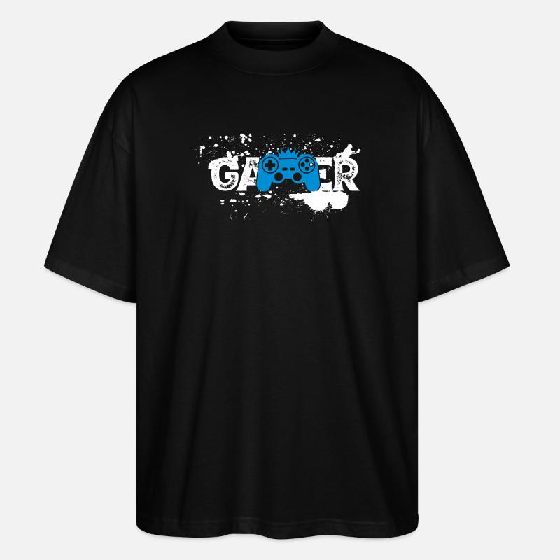 Gamer Splash Controller - Stanley/Stella Oversized Unisex Bio T-Shirt Blaster 2.0 - Schwarz