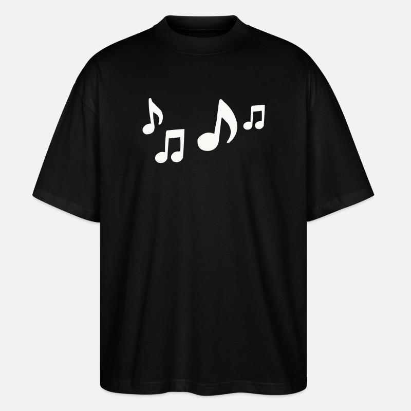 Flow of notes silhouette - Stanley/Stella Oversized Unisex Organic T-shirt Blaster 2.0 - black