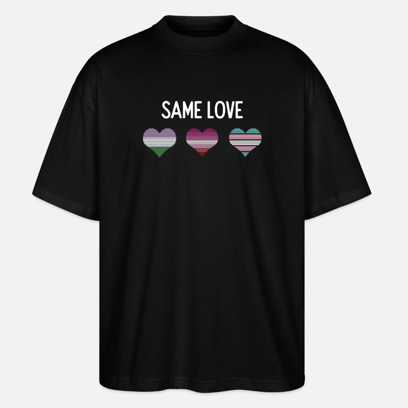 LGBTQ Pride Month - Same Love - Stanley/Stella Oversized Unisex Organic T-shirt Blaster 2.0 - black