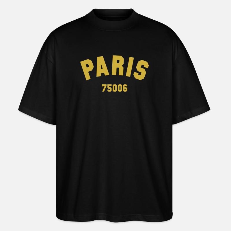 PARIS 6. Arrondissement - Stanley/Stella Oversized Unisex Bio T-Shirt Blaster 2.0 - Schwarz