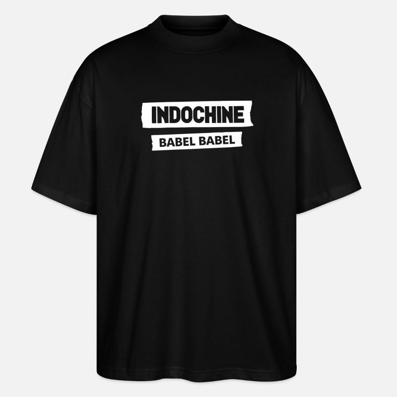 Abgenutzter Babel-Tippfehler-Effekt - Stanley/Stella Oversized Unisex Bio T-Shirt Blaster 2.0 - Schwarz