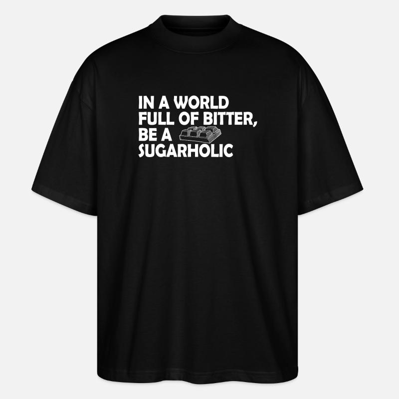 Sugarholic World Bold Tee - Stanley/Stella Oversized Unisex Organic T-shirt Blaster 2.0 - black