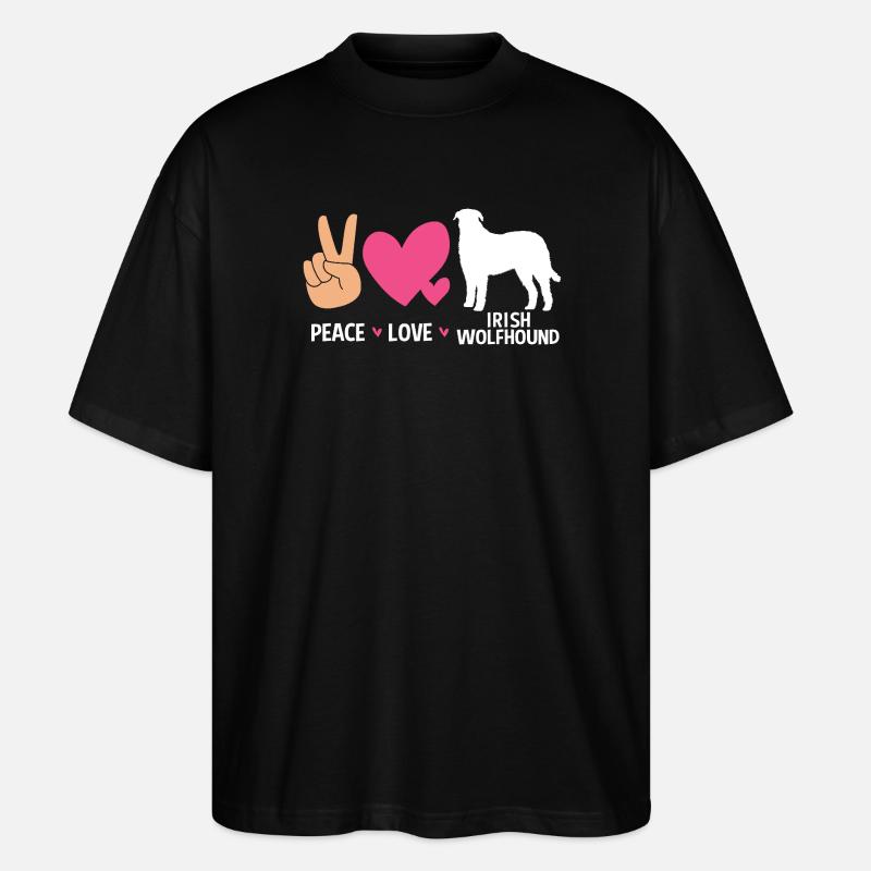 Irischer Wolfshund - Stanley/Stella Oversized Unisex Bio T-Shirt Blaster 2.0 - Schwarz