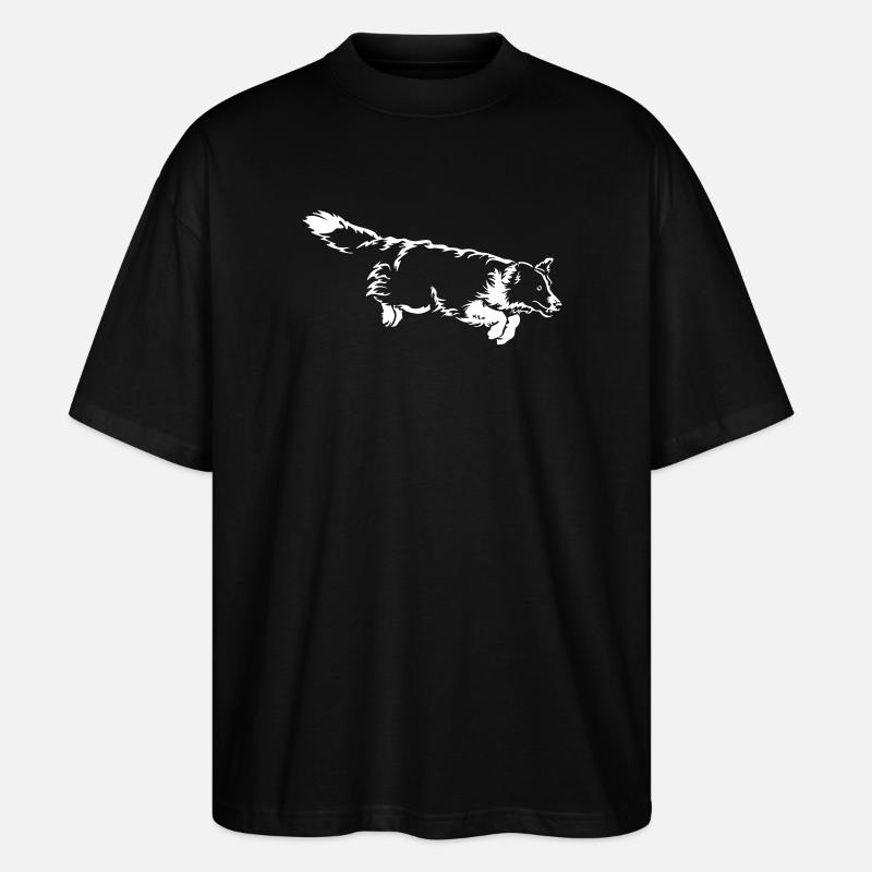 Border Collie "Black Edition" - Stanley/Stella Oversized Unisex Organic T-shirt Blaster 2.0 - black